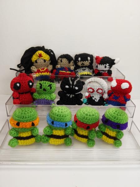 Superheroes - Wonder Woman, Batman, Harley Quinn, Deadpool, Hulk, Black Panter, Spider Man, Spider Gwen, Ninja Turtles