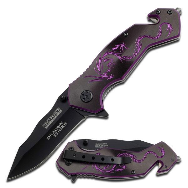 Purple Dragon Folding Knife, Large