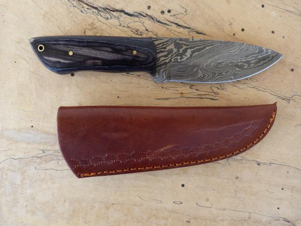 Custom Damascus Knife 5 picture