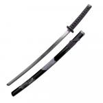 Katana, Black with White Floral, Costume Quality