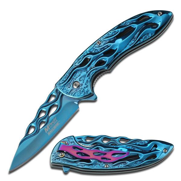 Flame Folding Knife, Blue picture