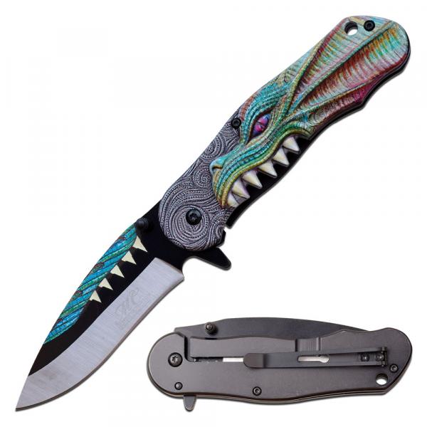 Dragon Teeth Folding Knife, Green picture