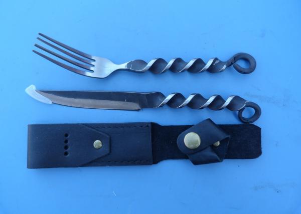 Spiral Handle Fork & Knife Set