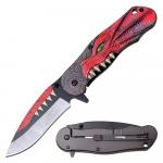 Dragon Teeth Folding Knife, Red