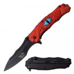 Dragon Eye Folding Knife, Red