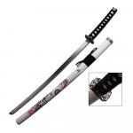 Katana, White, Koi Design, Costume Quality