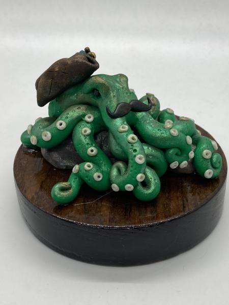 Green Pirate mini Octopus polymer