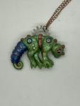 Chameleon Pendant Polymer Clay