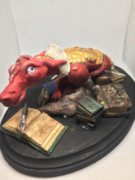 The Author Dragon Sculpture Polymer Clay picture