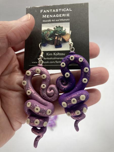 Purple Twilight Tentacle Necklace and Earrings picture