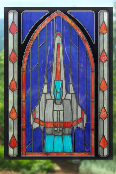 Battlestar Galactica "Viper" - Stained Glass window cling picture