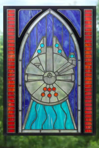 Star Wars “Millennium Falcon” - Stained Glass window cling picture