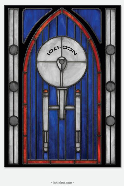 Star Trek “Enterprise” - Stained Glass window cling