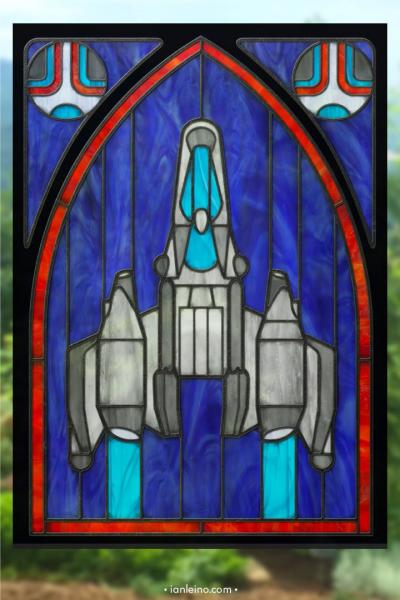 Last Starfighter "Gunstar" - Stained Glass window cling picture