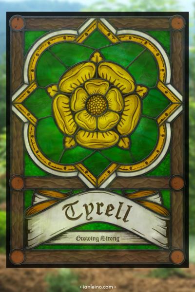 Game of Thrones "House Tyrell" - Stained Glass window cling picture