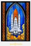 Space Shuttle - Stained Glass window cling