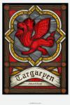 Game of Thrones "House Targaryen" - Stained Glass window cling