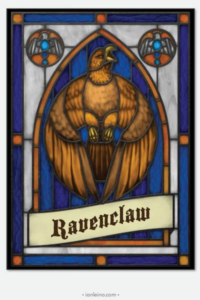 Hogwarts "Ravenclaw" - Stained Glass window cling picture