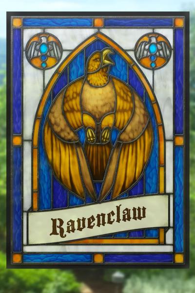 Hogwarts "Ravenclaw" - Stained Glass window cling picture