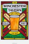 The Winchester Tavern - Pub Sign Stained Glass window cling