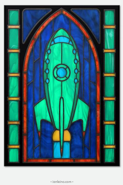 Futurama “Planet Express” - Stained Glass window cling picture