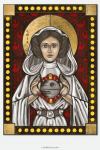 Princess Leia - icon style Stained Glass window cling
