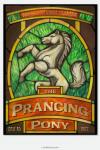 The Prancing Pony - Pub Sign Stained Glass window cling