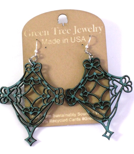 GT earrings - Celtic lace, teal - 520-1141TE