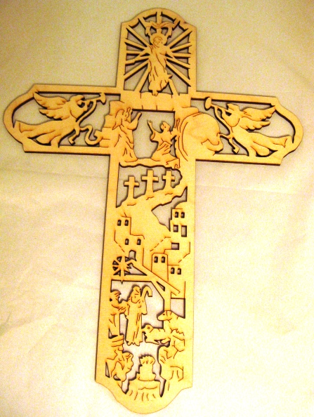 Life of Christ Cross 12 Birch - 204-4206