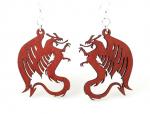 GT earrings - Dragon, CR - 520-1296CR