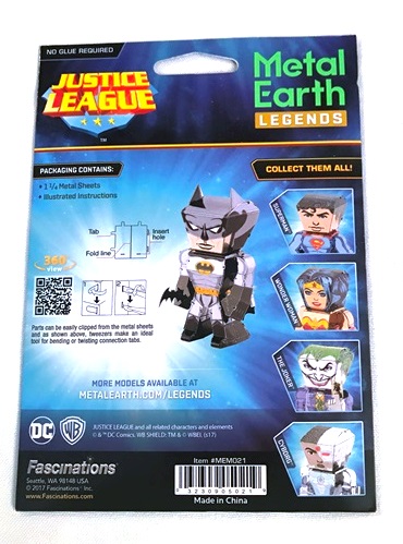 Metal Earth Legends - Justice League, Batman - 32309050219 picture