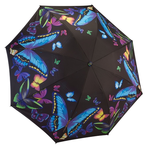 Reverse Compact Umbrella - Moonlight Butterflies - 280-33021RC