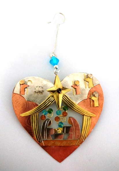 Heart Nativity ornament - 204-PI2142