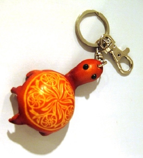 Leather Turtle Key Ring, brown - 220-KC440br picture
