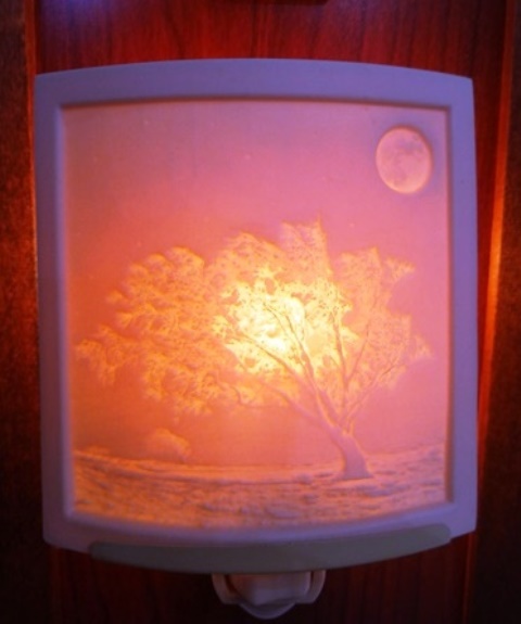 Curved Nightlight, Frosty Moon - 200-PG324 picture