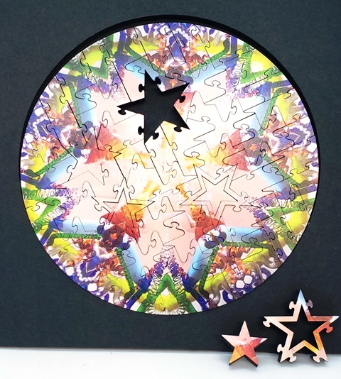 Starz Round Puzzle - Antique Bush Scope Mandala - 200-Starz1 picture