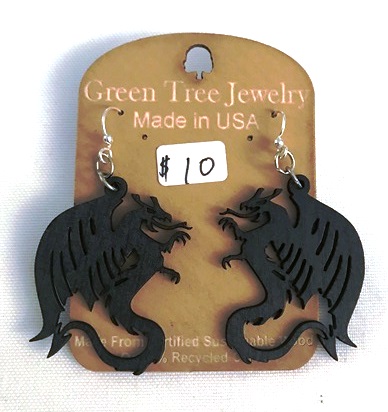 GT earrings - Dragon, BS - 520-1296BS