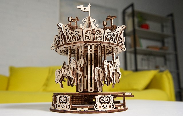 UGears Wooden Mechanical Carousel - UG12113 picture