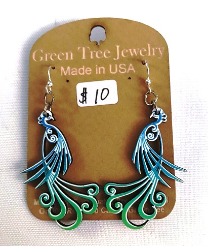 GT earrings - Flowing Peacock - 520-1538 picture