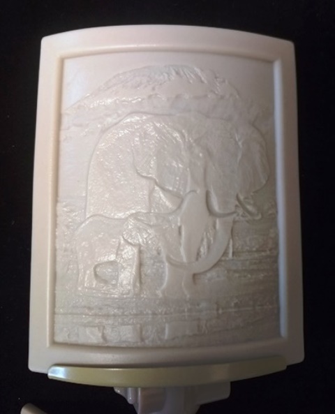 Curved Nightlight, Elephant and calf - 200-PG298 picture
