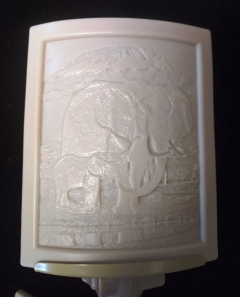Curved Nightlight, Elephant and calf - 200-PG298 picture