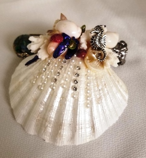 Mini Shell Scope with aquarium bead, small seahorse - Painter - 100-2117ss