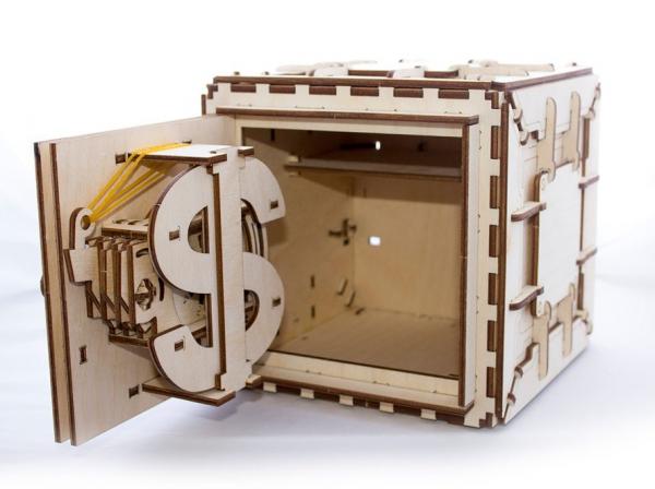 UGears Wooden Mechanical Safe Kit - KD502280 picture