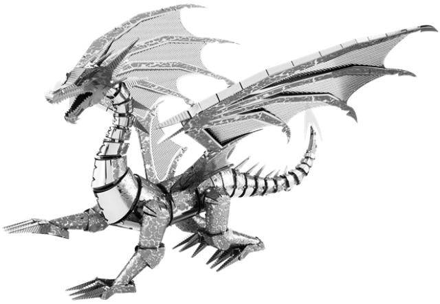 Metal Earth ICONX - Silver Dragon - ICX023 picture