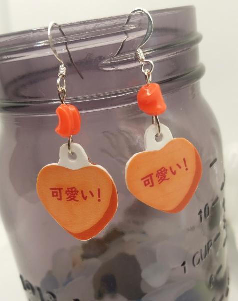 Japanese Conversation Hearts Earrings picture