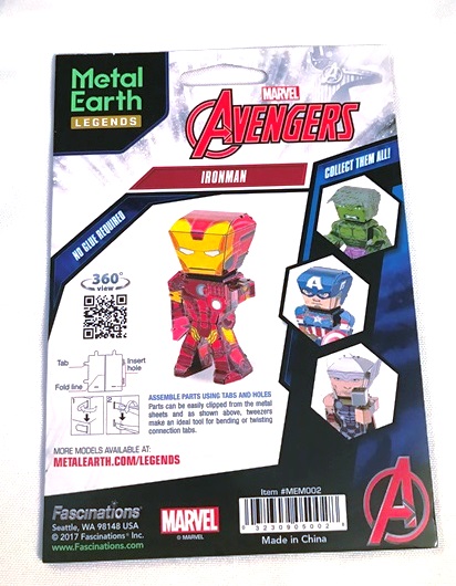 Metal Earth Legends - Marvel Avengers, Iron Man - 32309050028 picture