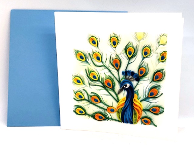 Quilling Card - Peacock - Quill-CG822