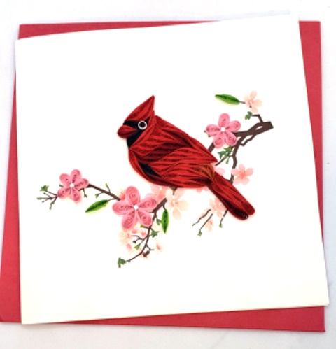 Quilling Card - Cardinal - Quill-BL1026