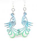 GT earrings - Flowing Peacock - 520-1538