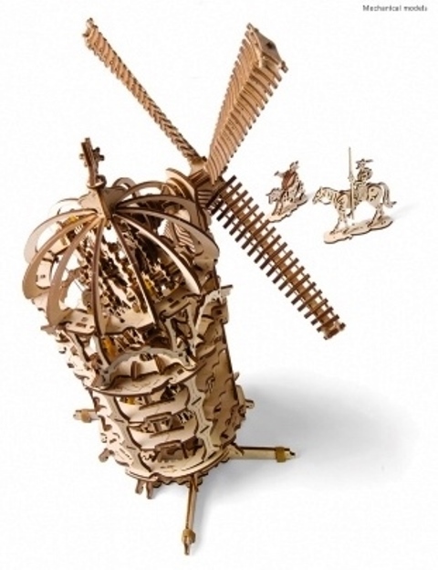 UGears Wooden Mechanical Windmill Kit - KD502200 picture